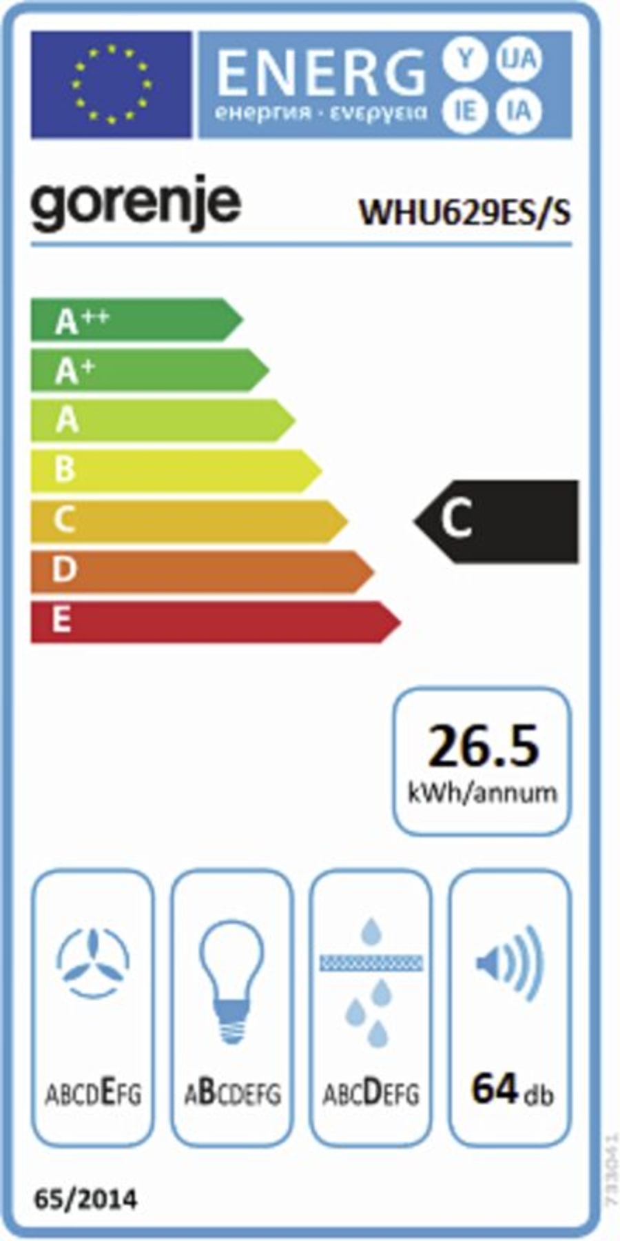 Gorenje WHU629ES/S Unterbau Dunstabzug silber 