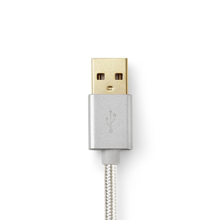 Nedis CCTB39300AL10 Lightning Kabel 1.00 m | Rund | Geflochten  Daten- und Ladekabel | Vergoldet, 1,0 m | USB-A-Stecker