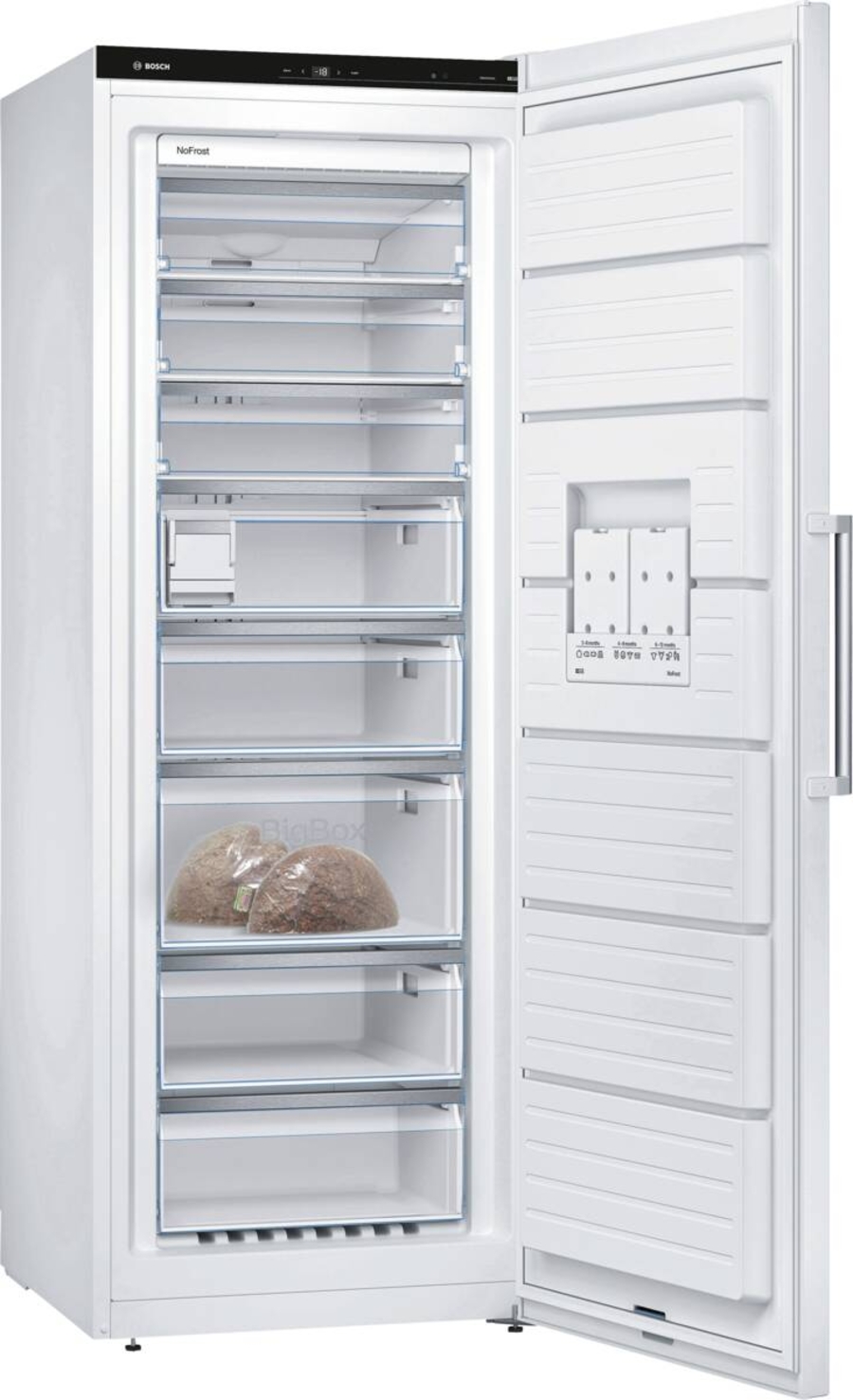 Bosch GSN58AWDV  Gefrierschrank Stand  191 x 70 cm, Weiss 366 Liter