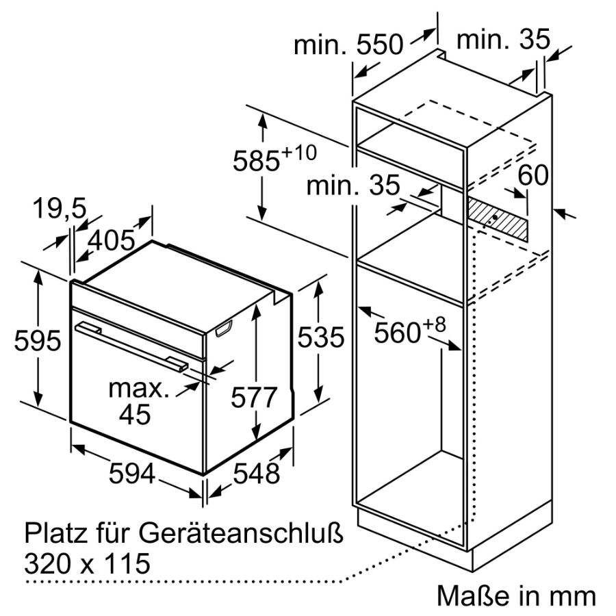 Bosch HRG6753S2 Edelstahl Backofen mit Dampfunterstützung Pyrolyse(Selbstreinigung)
