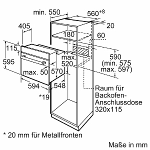 Bosch HBF133BR0 Serie 2  Einbau-Backofen 60 x 60 cm  Edelstahl 