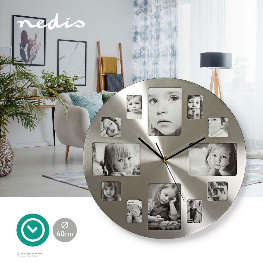 Nedis CLWA003PH40 Kreisförmige Wanduhr | Durchmesser von 40 cm |