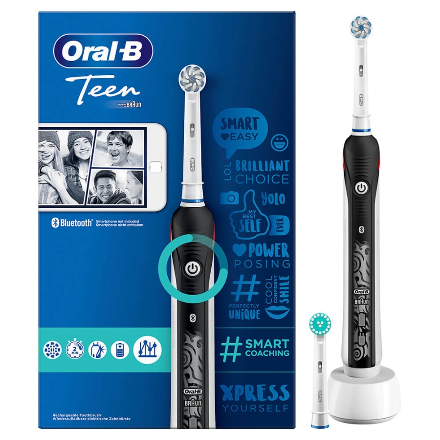 Oral-B Teen Elektrische Zahnbürste Schwarz 