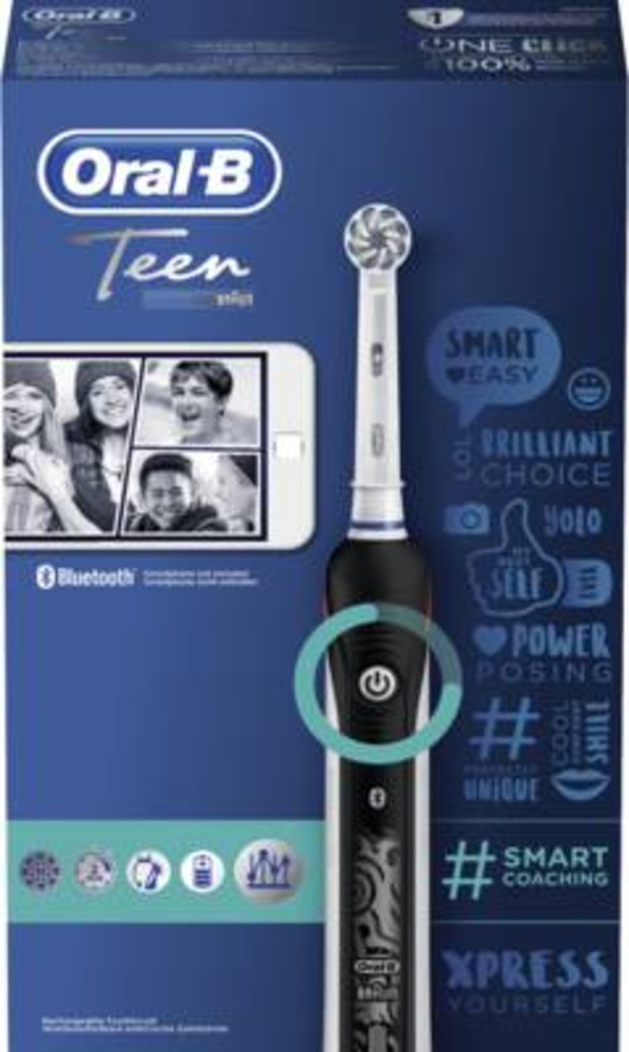 Oral-B Teen Elektrische Zahnbürste Schwarz 