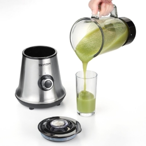 Severin SM3734 Standmixer mit Glas-Mixbehälter Edelstahl-Schwarz 500W