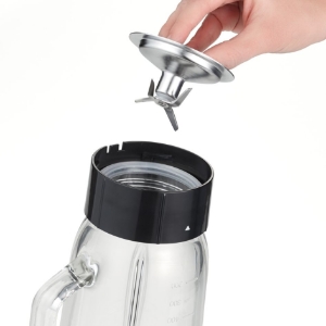 Severin SM3734 Standmixer mit Glas-Mixbehälter Edelstahl-Schwarz 500W