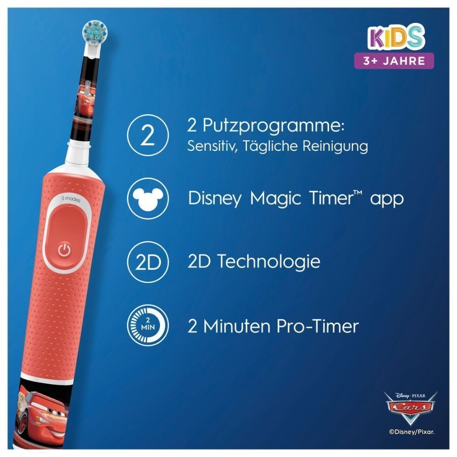 Oral-B Vitality 100 Kids Cars Elektrische Kinderzahnbürste Red 