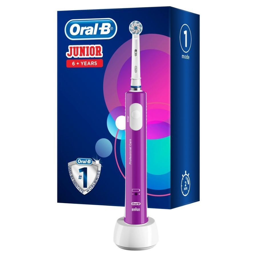 Oral-B Junior Elektrische Kinderzahnbürste Violett Verpackungsbeschädigt!