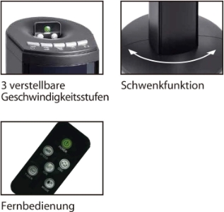 SHE SHE121TU1502F Turmventilator 121 cm 