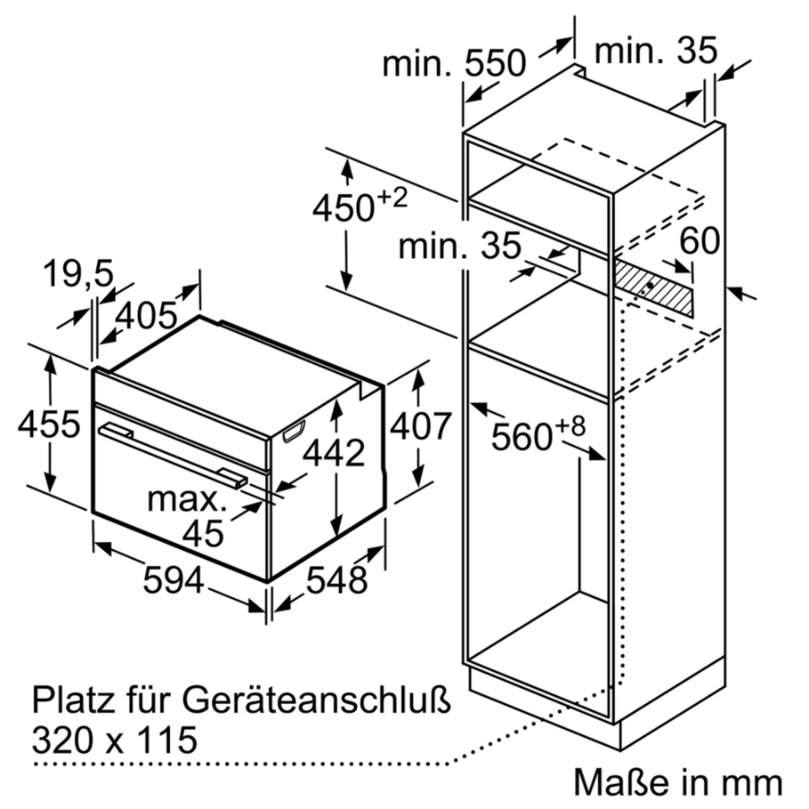 Siemens CD634GAS0 Kompaktdampfgarer 