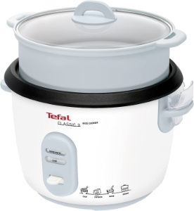Tefal RK1011 Reiskocher mit Dampfgareinsatz, weiß  