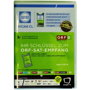 Wisi WICAM CL CI+ Modul Irdeto für den Empfang von  ORF HD, ATV-HD, Puls4  sowie für simpliTV SAT HD kartenlos