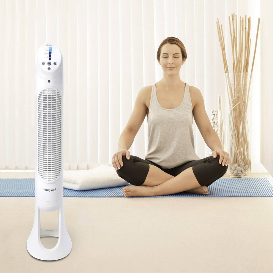 Honeywell HYF260E4 Eleganter Turmventilator mit QuietSet®-Kontrolle  zur Auswahl aus 5 Kühlstufen – von flüsterleiser