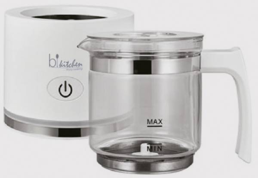 bkitchen milk250 Milchaufschäumer Glas mit Induktionsantrieb 