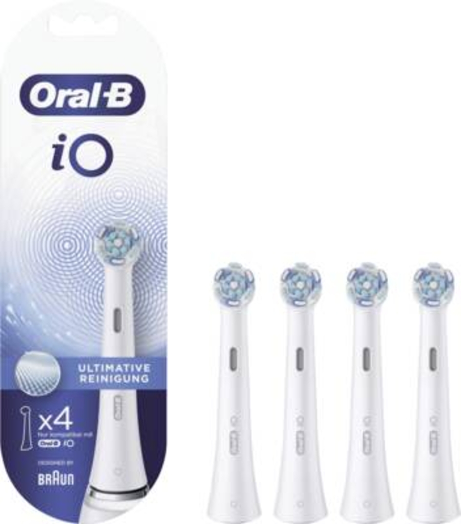 Oral-B Aufsteckbürsten iO, Ultimative Reinigung 4er, weiß 