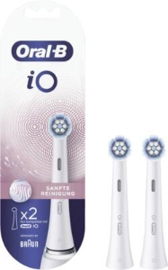 Oral-B Aufsteckbürsten iO, Sanfte Reinigung 2er, weiß 