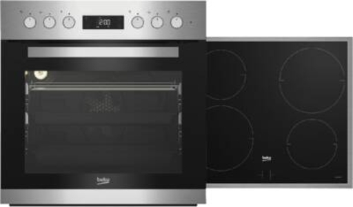 Beko BUIM22348XP Herdset Einbau 60cm Edelstahl Pyrolyse und Induktionskochfeld