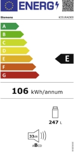 Siemens KI51RADE0 Einbau-Kühlautomat  SmartCool Flachscharnier-Technik(festtür)