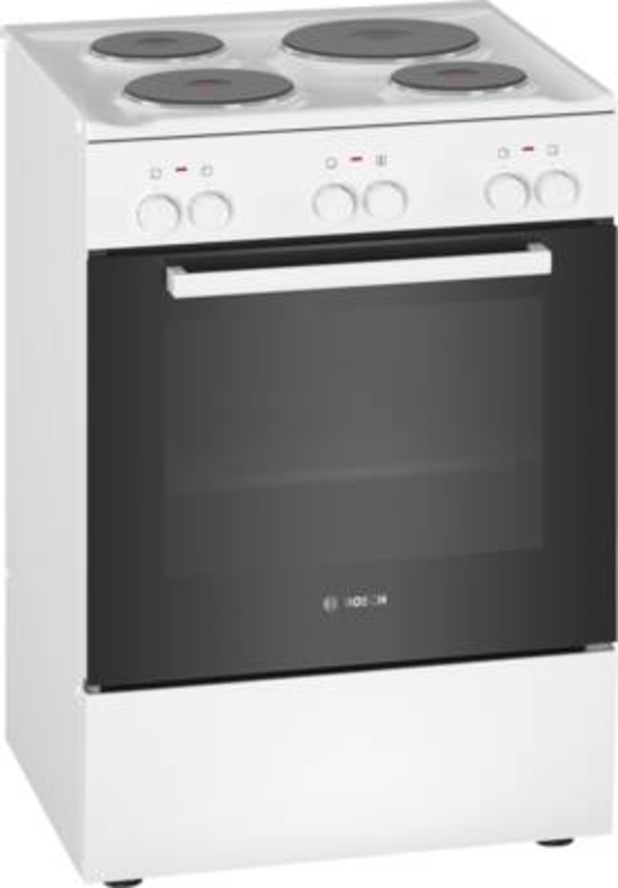 Bosch HQA050020 freistehener Elektroherd  60cm weiß A Masse-Kochplatten