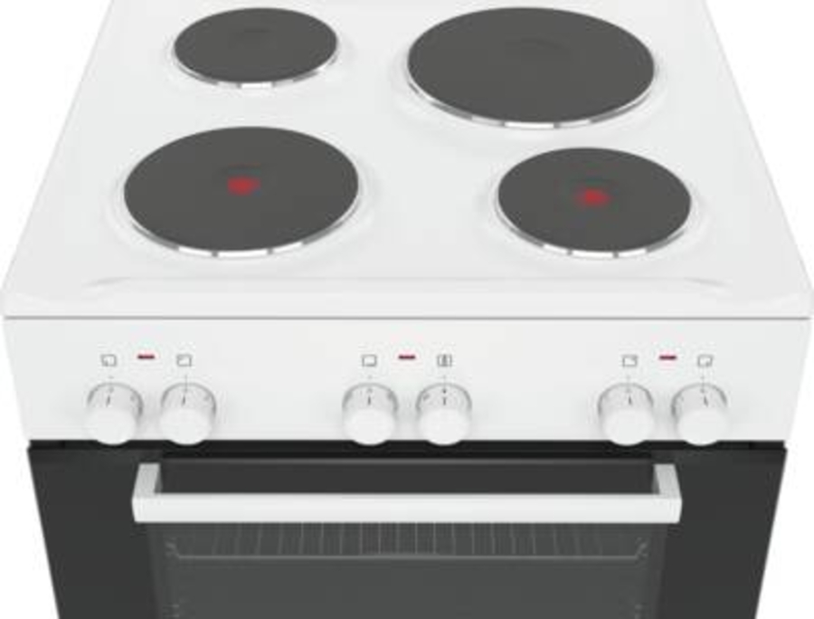 Bosch HQA050020 freistehener Elektroherd  60cm weiß A Masse-Kochplatten