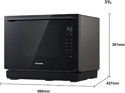 Panasonic NN-CS88LBEPG 4 in 1 Dampf Kombiofen mit Dampf Mikrowelle, Grill, Konvektion, Inverter Technologie