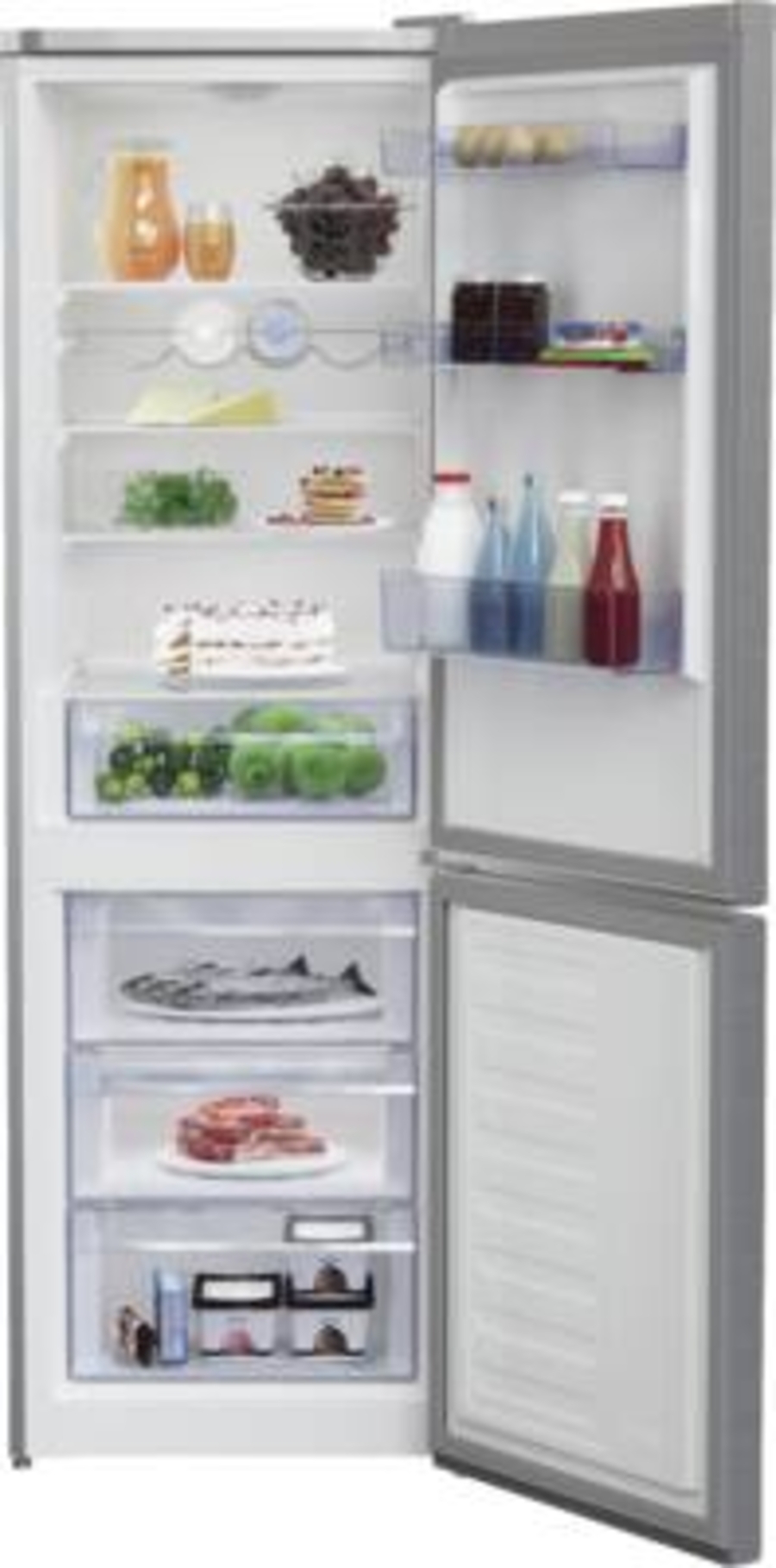 Beko RCSA366K40XBN Kühl-Gefrierkombination Edelstahl-Look 348L 