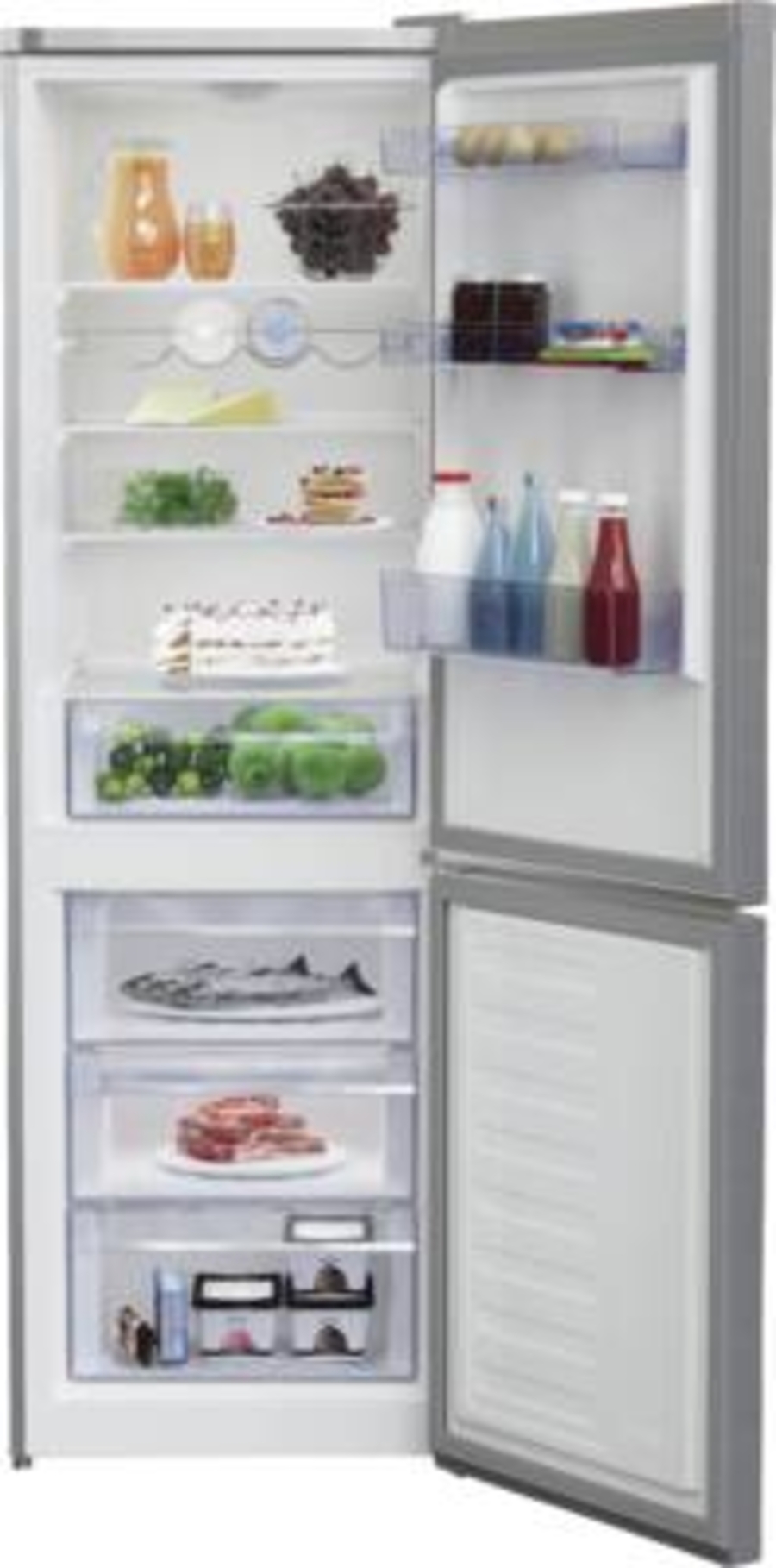 Beko RCSA366K40XBN Kühl-Gefrierkombination Edelstahl-Look 348L 