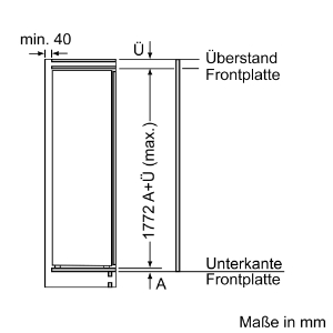Siemens KI81RADE0  Einbau-Kühlschrank  178 cm Festtürtechnik mit Softeinzug