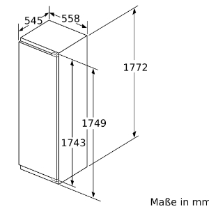 Siemens KI81RADE0  Einbau-Kühlschrank  178 cm Festtürtechnik mit Softeinzug