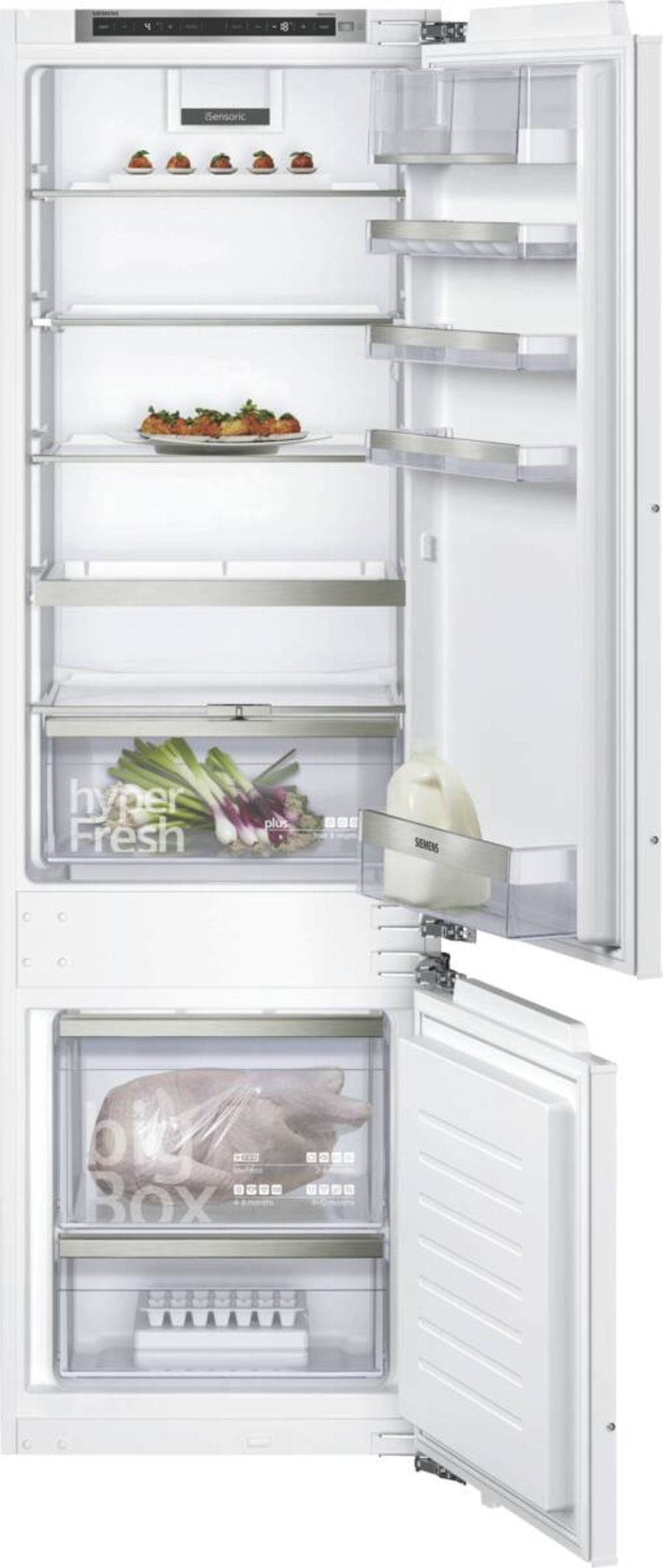 Siemens KI87SADD0 Einbau-Kühl-Gefrier-Kombination mit Gefrierbereich unten Festtür