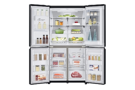 LG GMX945MC9F French Door, InstaView™  Matt Schwarz Stainless NoFrost Festwasseranschluss Side by Side