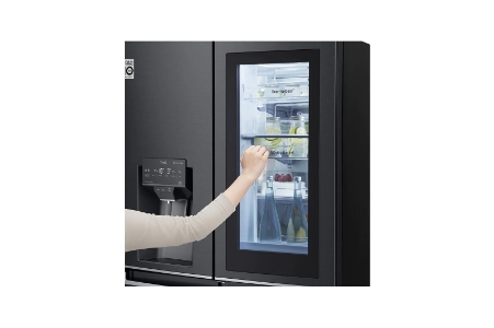 LG GMX945MC9F French Door, InstaView™  Matt Schwarz Stainless NoFrost Festwasseranschluss Side by Side