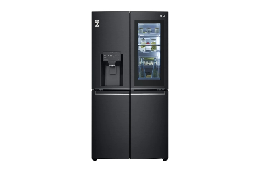 LG GMX945MC9F French Door, InstaView™  Matt Schwarz Stainless NoFrost Festwasseranschluss Side by Side
