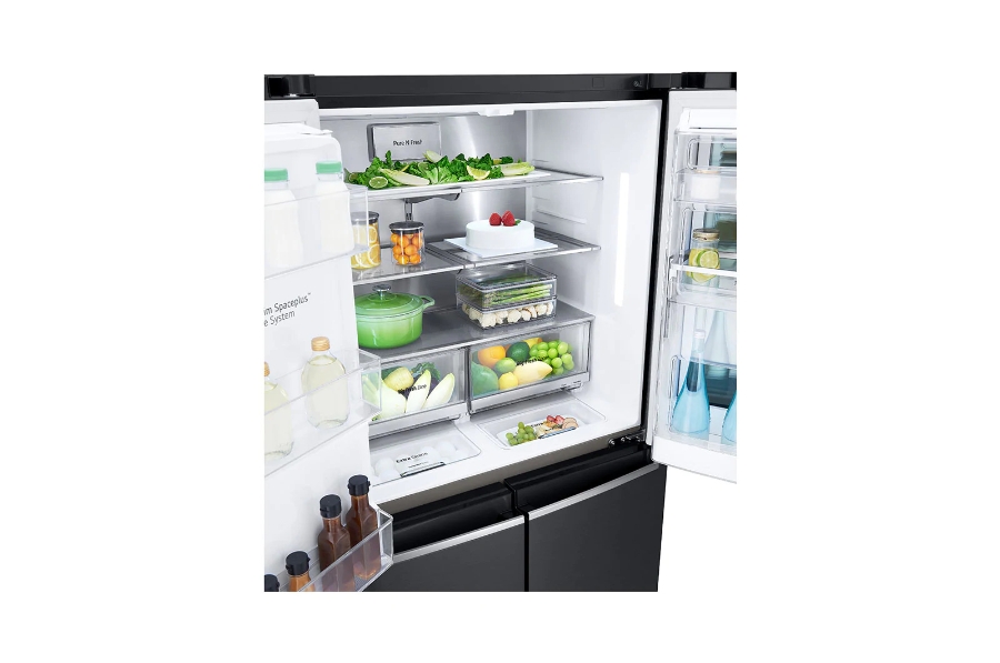 LG GMX945MC9F French Door, InstaView™  Matt Schwarz Stainless NoFrost Festwasseranschluss Side by Side