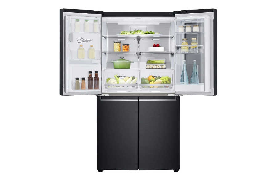 LG GMX945MC9F French Door, InstaView™  Matt Schwarz Stainless NoFrost Festwasseranschluss Side by Side