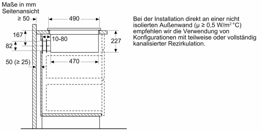 Siemens ED811FQ15E  Kochfeld mit Dunstabzug Induktion  Rahmenlos