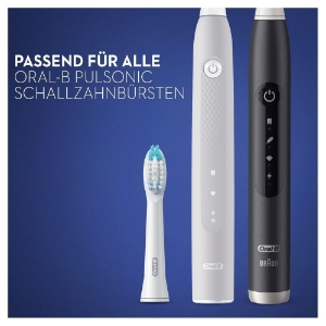 Oral-B Aufsteckbürsten Pulsonic, Clean 2er, 1299783 weiß
