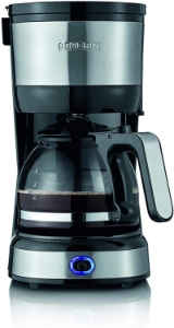 Severin KA4808  Filterkaffeemaschine, Kompaktes Design, Gebürsteter Edelstahl bis zu 4 Tassen