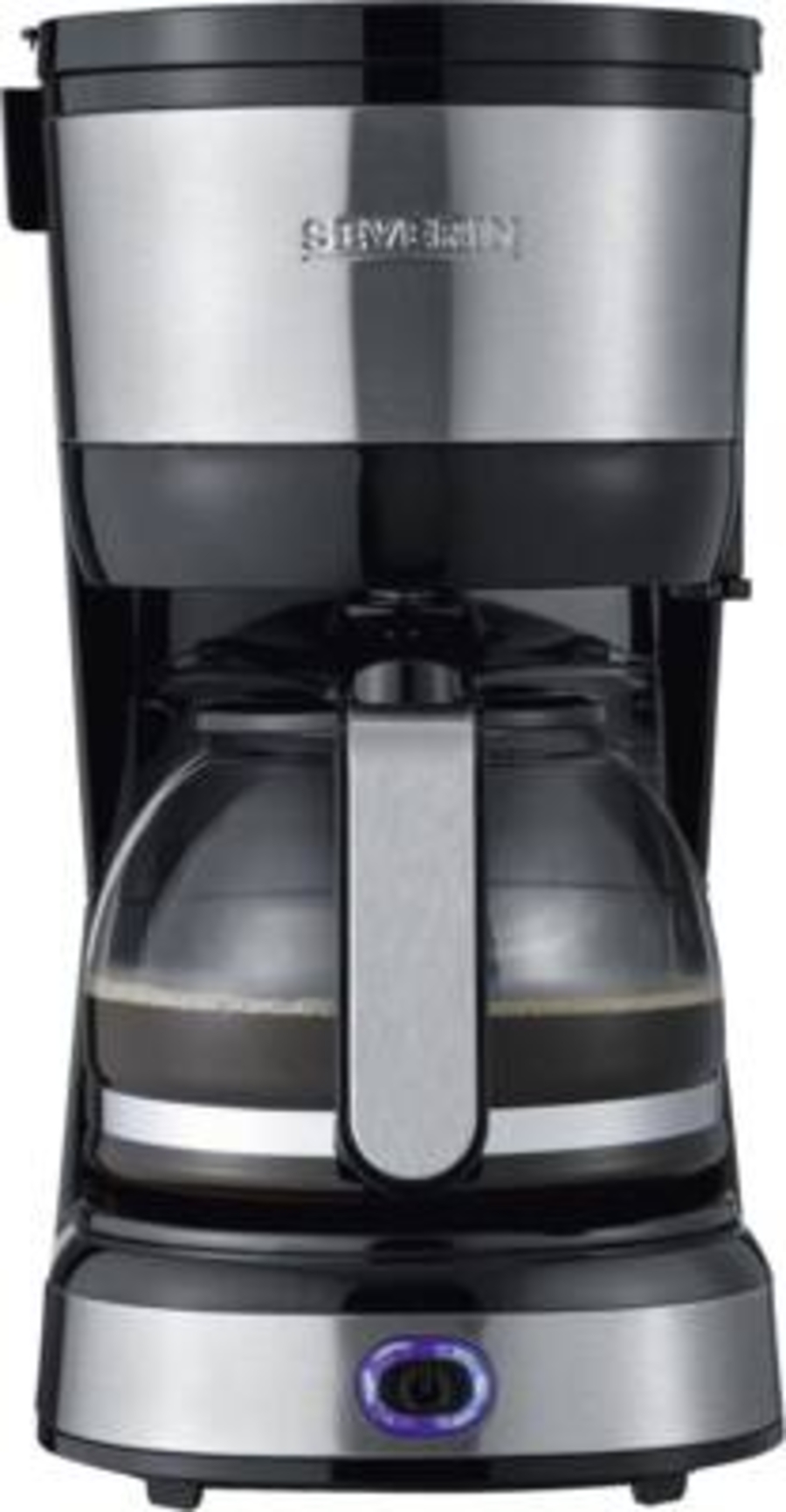 Severin KA4808  Filterkaffeemaschine, Kompaktes Design, Gebürsteter Edelstahl bis zu 4 Tassen