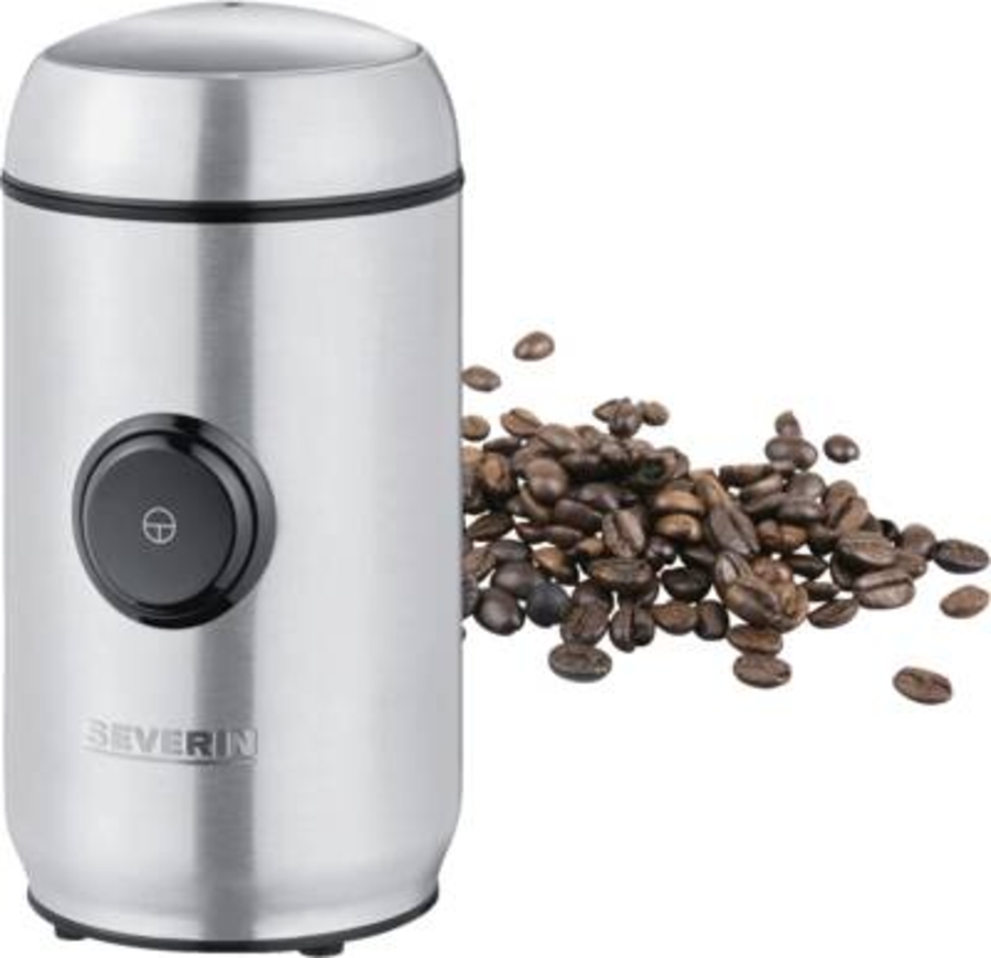 Severin KM 3879 Kaffee- und Gewürzmühle, Edelstahlmesser 150 W, Max. Füllmenge 50 g, Integrierte Kabelaufwicklung