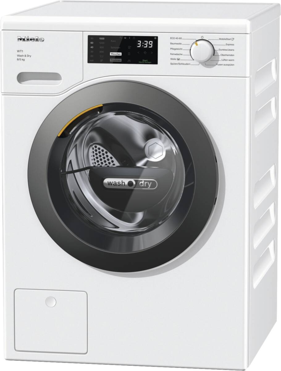 Miele WTD160 WCS 8/5 kg WT1 Waschtrockner Lotosweiß unterbaufähig 