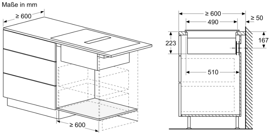 Bosch PVQ811F15E  Induktion Kochfeld mit Dunstabzug Autark 80cm