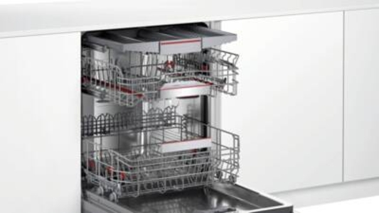 Bosch SMD6ECX57E  Einbau-Geschirrspüler vollintegriert 60cm Restzeitprojektion (TimeLight) mit Besteckschublade