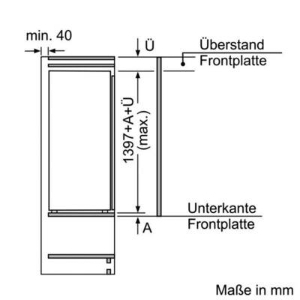 Siemens KI51FADE0  Einbau-Kühlschrank Nischenhöhe 140 cm
