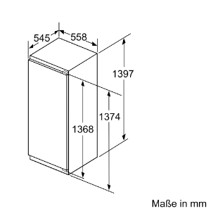 Siemens KI51FADE0  Einbau-Kühlschrank, 139.7 x 55.8 cm Festtürmontage
