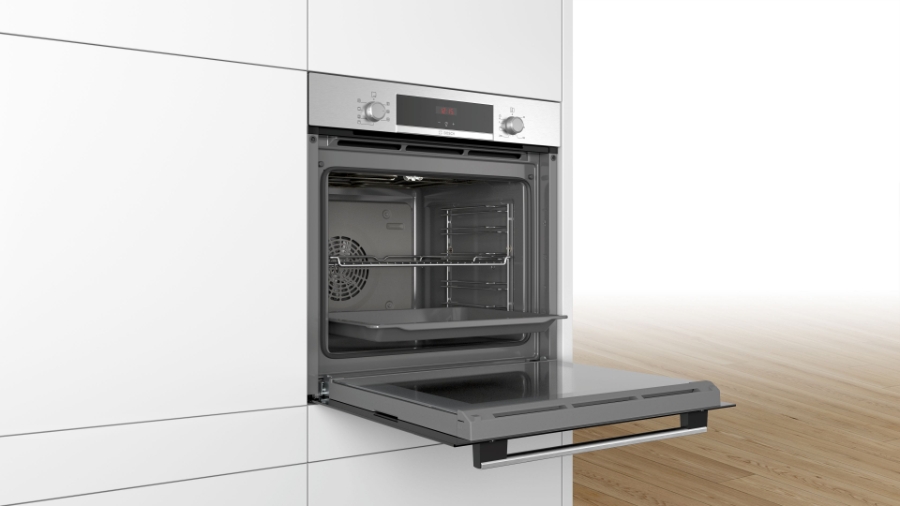 Bosch HBA533BS1 Einbau-Backofen 60 x 60 cm, Edelstahl 
