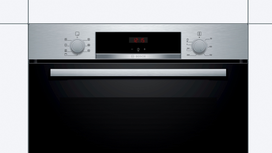 Bosch HBA533BS1 Einbau-Backofen 60 x 60 cm, Edelstahl 