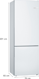 Bosch KGE49AWCA Serie 6 Kühl-Gefrier-Kombination Stand  201 x 70 cm, Weiß