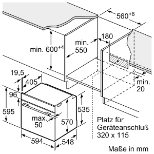 Bosch HBG5780S6 Serie 6 Einbau Backofen Pyrolyse Edelstahl Pyrloyse( Selbstreinigung)