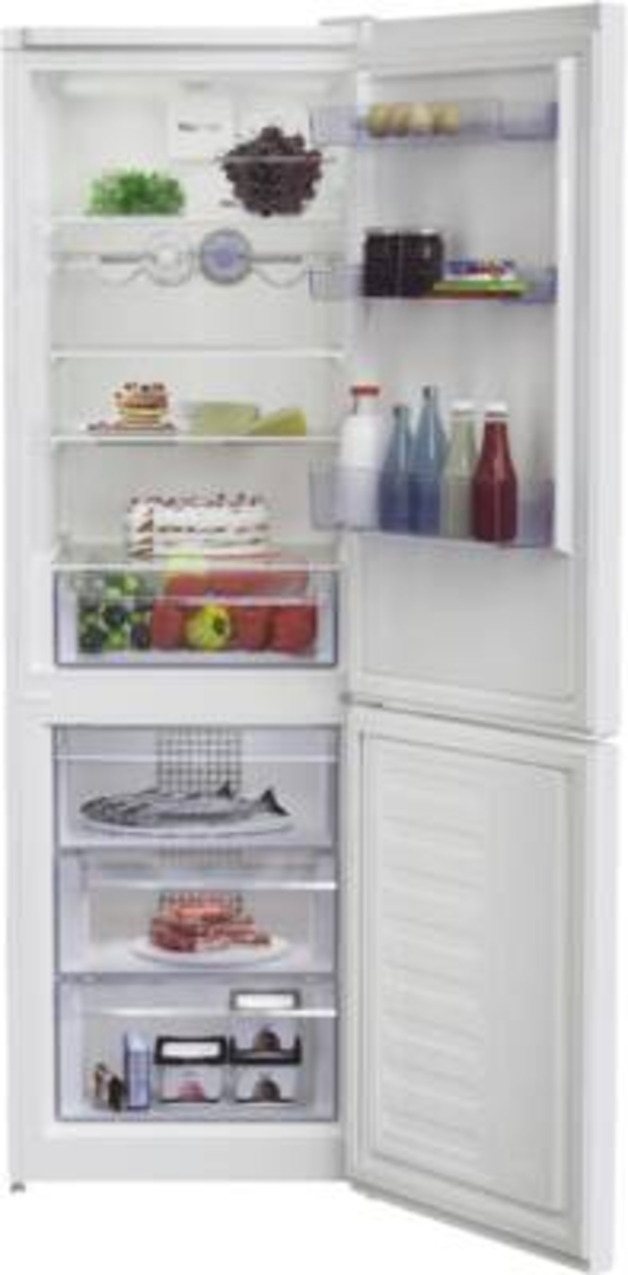 Beko RCSA366K40WN Kühl-Gefrierkombination 343L 185,2 cm hoch, 59,5 cm breit